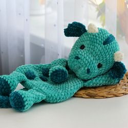 Handmade Crochet Dinosaur Snuggler - Made to Order – Yarnieandhook