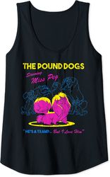 disney the lady and the tramp miss peg neon portrait tank top