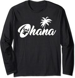 disney lilo & stitch ohana silhouette long sleeve