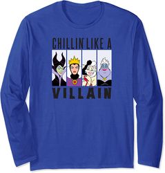 disney villain gang ursula,evil queen,cruella,maleficent long sleeve