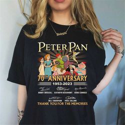 peter pan shirt neverland peter pan tinker bell captain hook shirt peter pan 70th anniversary tshirt thank you for the m