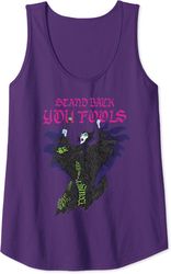 disney villains maleficent stand back you fools text fill tank top