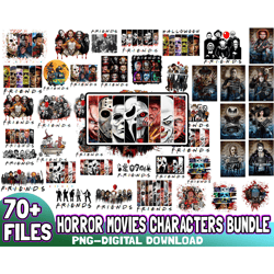 scary horror character movie png bundle, movie halloween png
