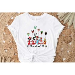 disney christmas friends tshirt, christmas balloon sweatshirt, mickey ear christmas hoody, trendy christmas shirt