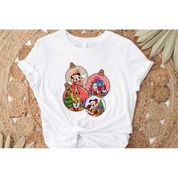 disney christmas shirt, mickey and friends christmas shirt, disney ornament ball shirt, disney shirt.