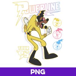 disney a goofy movie powerline tour '95 v1, png design, png instant download now