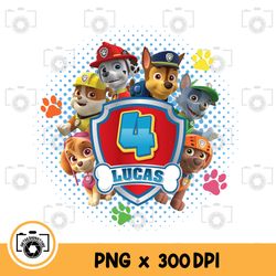 paw patrol birthday png. instant download files for printing, graphic, and more