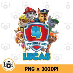 paw patrol birthday png. instant download files for printing, graphic, and more