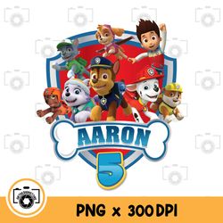 paw patrol birthday png. instant download files for printing, graphic, and more