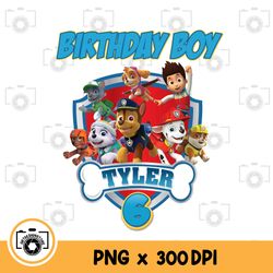 paw patrol birthday boy png. instant download files for printing, graphic, and more