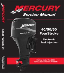 mercury 40 / 50 / 60 efi (4-stroke) outboard motor service manual