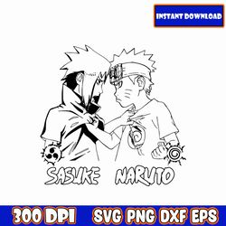 naruto vs sasuke bundle svg | manga bundle svg | cartoon packs svg | anime and manga png | anime digital download