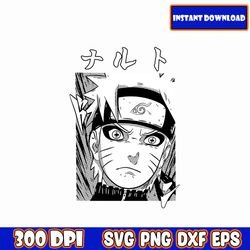 naruto white svg, naturo svg, anime svg,manga svg,naru svg, japanese svg-anime svg cutting files for the cricut,clipart