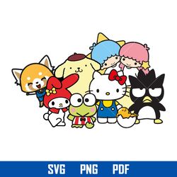 hello kitty friends svg, hello kitty svg, kawaii kitty cat svg, hello kitty cricut svg, cartoon svg, png pdf, hk19052314