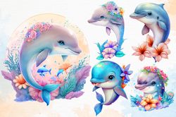 cute dolphin sublimation bundle