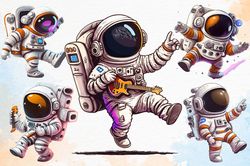 funny astronaut cliparts bundle