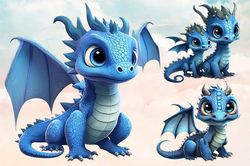 blue dragons clip art image png