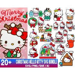 christmas hello kitty svg bundle, hello kitty svg, instant download