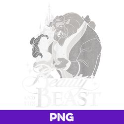 disney beauty and the beast vintage enchanted dance portrait, png design, png instant download now