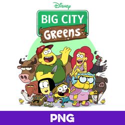 disney big city greens family group v1, png design, png instant download now