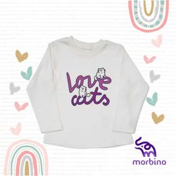 love cats baby shirt, long-sleeved baby shirt, cat lover toddler, cute cat shirt for toddler, cat shirt for kids, christ