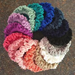 ruffle scrunchie crochet pattern