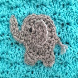 elephant applique crochet pattern