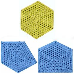 hexagon and two pentagons crochet pattern