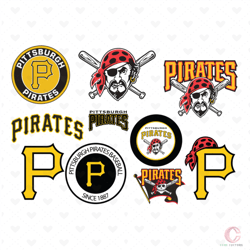 pittsburgh pirates svg, sport svg, pirates svg, pittsburgh pirates logo svg, buccaneer svg, mlb svg