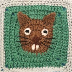 squirrel granny square crochet pattern