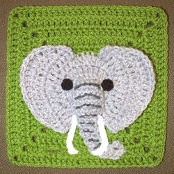 elephant granny square crochet pattern