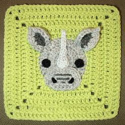 rhinoceros granny square crochet pattern