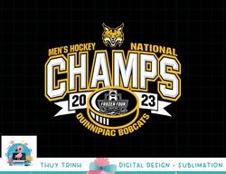 quinnipiac bobcats national champs 2023 ice hockey navy png