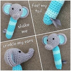 elephant rattle crochet pattern