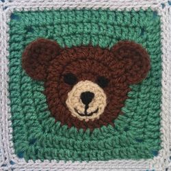 bear granny square crochet pattern