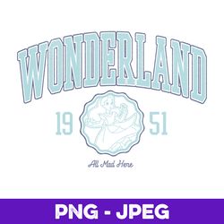 disney alice in wonderland blue collegiate 1951 v1