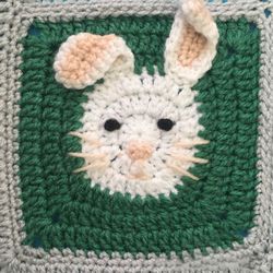 rabbit granny square crochet pattern