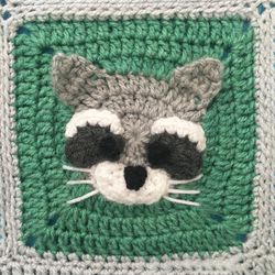 raccoon granny square crochet pattern