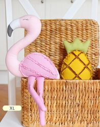 pdf flamingo and pineapple stuffed toys sewing pattern