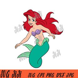 ariel mermaid beautiful svg, disney ariel svg