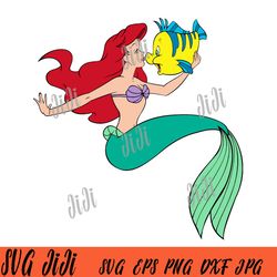 flounder little mermaid svg, disney movies svg, the little mermaid svg