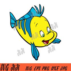 flounder svg, disney ariel svg, the little mermaid svg