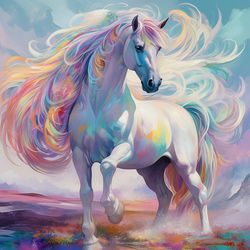 splendid equine. art digital download. digita illustration