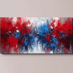 "vibrant symphony of freedom: an abstract study in red, white, and blue"