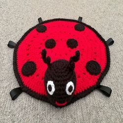 ladybug lovey (security blanket) crochet pattern