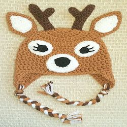 deer beanie crochet pattern