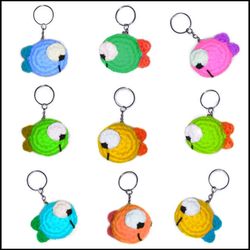 crochet pattern fish keychain pdf english- espanol by ternura amigurumi