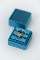 grand velvet ring box monogrammed - classic cover bottom - vintage style handmade monogram engagement wedding proposal