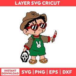 baby benito halloween svg, baby benito svg, heart svg, halloween svg, baby bad bunny svg - digital file