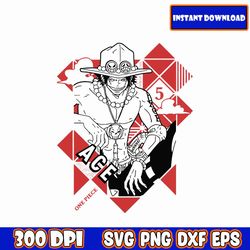 ace-gigapixel Bundle SVG Digital Download | Japanese SVG | | Anime Silhouette SVG | Anime Character | Kawaii svg
